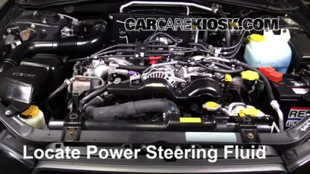 2002 Subaru Outback 2.5L 4 Cyl. Power Steering Fluid Check Fluid Level